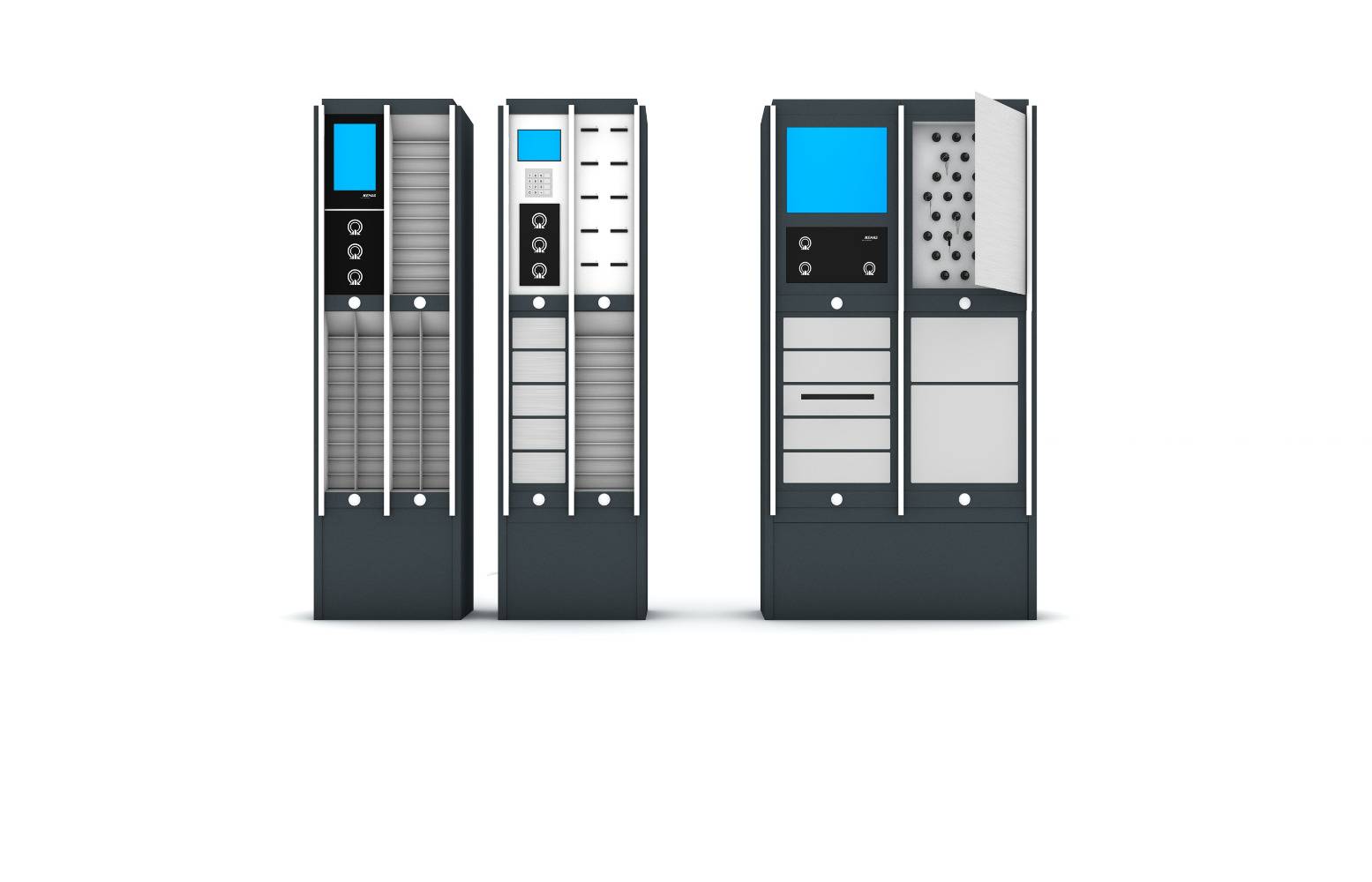 Handover terminal Modular System with compartments, drawers, card module, etc.